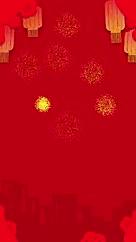 红色元宵节花喜庆背景灯笼视频的预览图